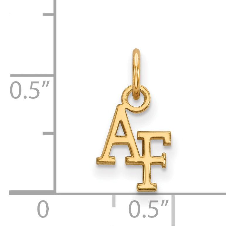 Gold Plated Sterling Silver Logoart United States Air Force Academy A F Extra Small Pendant