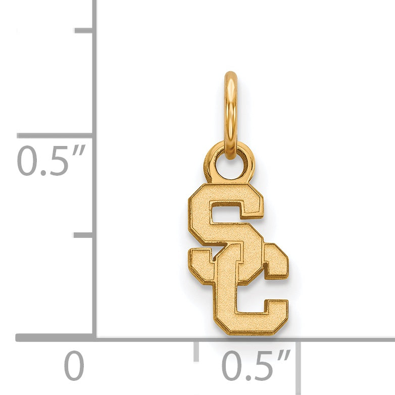 Gold Plated Sterling Silver University Of Southern California S C Extra Small Pendant