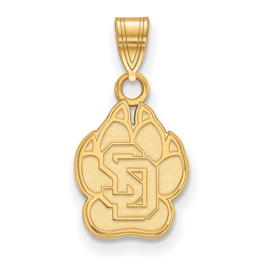 10K Yellow Gold Logoart University Of South Dakota Small Pendant