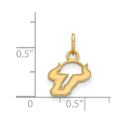 14K Yellow Gold Logoart University Of South Florida Bull Extra Small Pendant