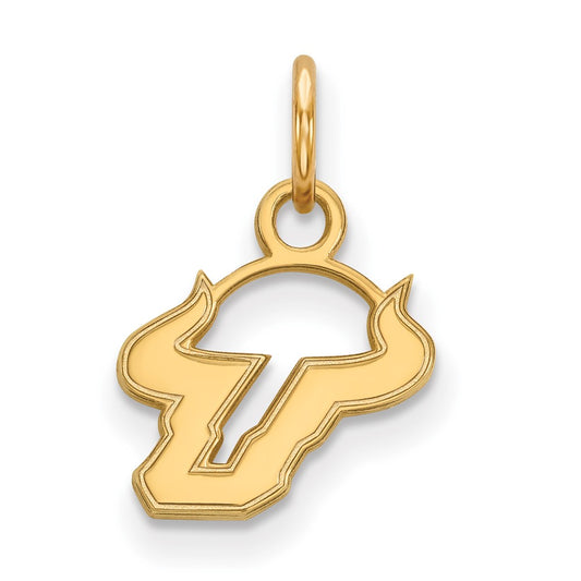 10K Yellow Gold Logoart University Of South Florida Bull Extra Small Pendant