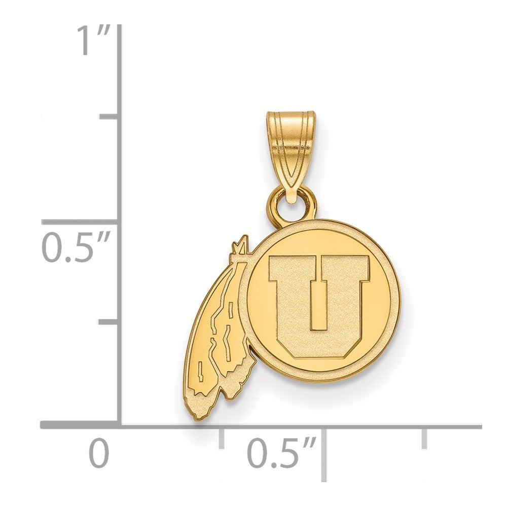 14K Yellow Gold Logoart University Of Utah Small Pendant