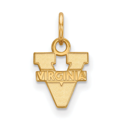 Gold Plated Sterling Silver Logoart University Of Virginia Extra Small Pendant