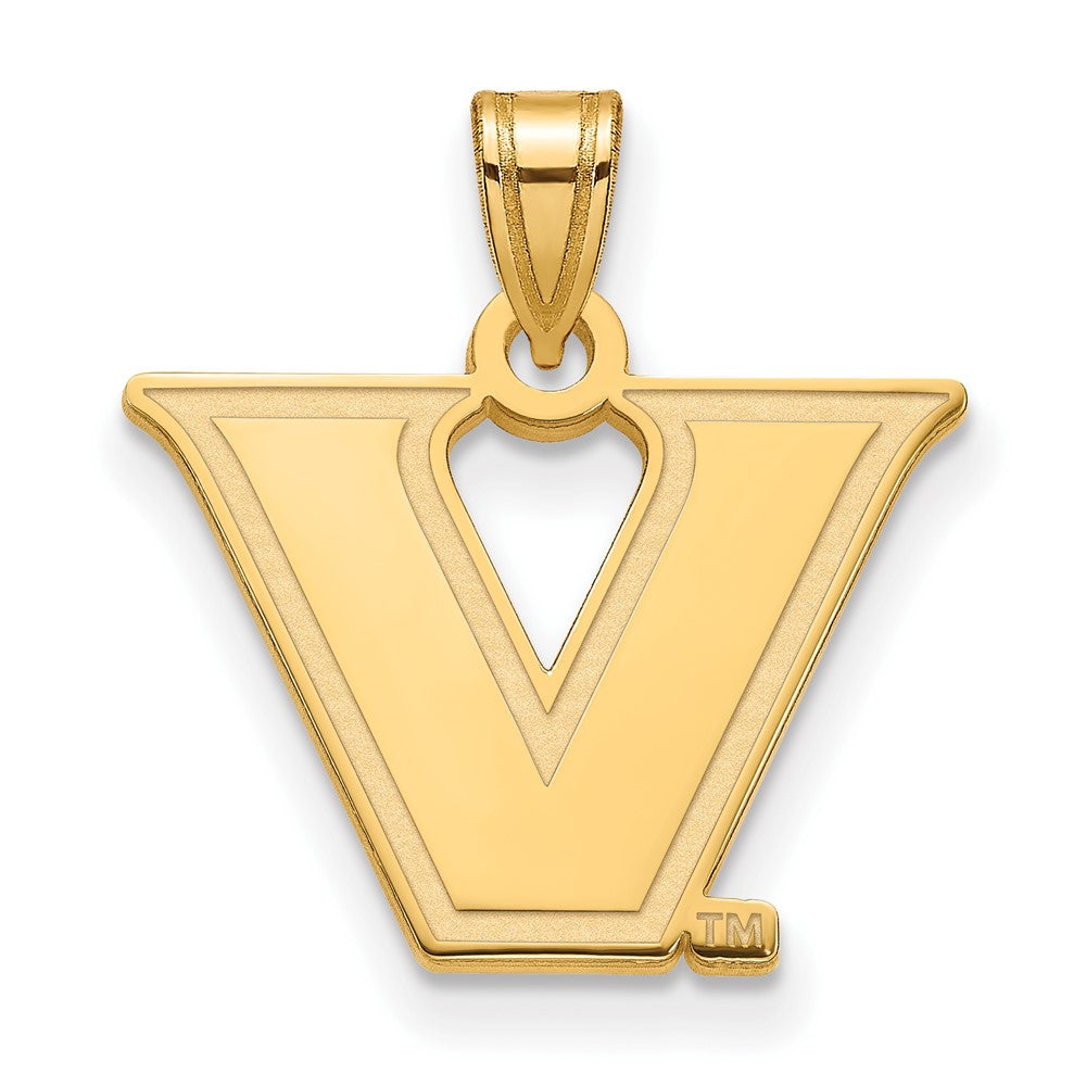 10K Yellow Gold 10Ky Logoart Vanderbilt University Small Pendant