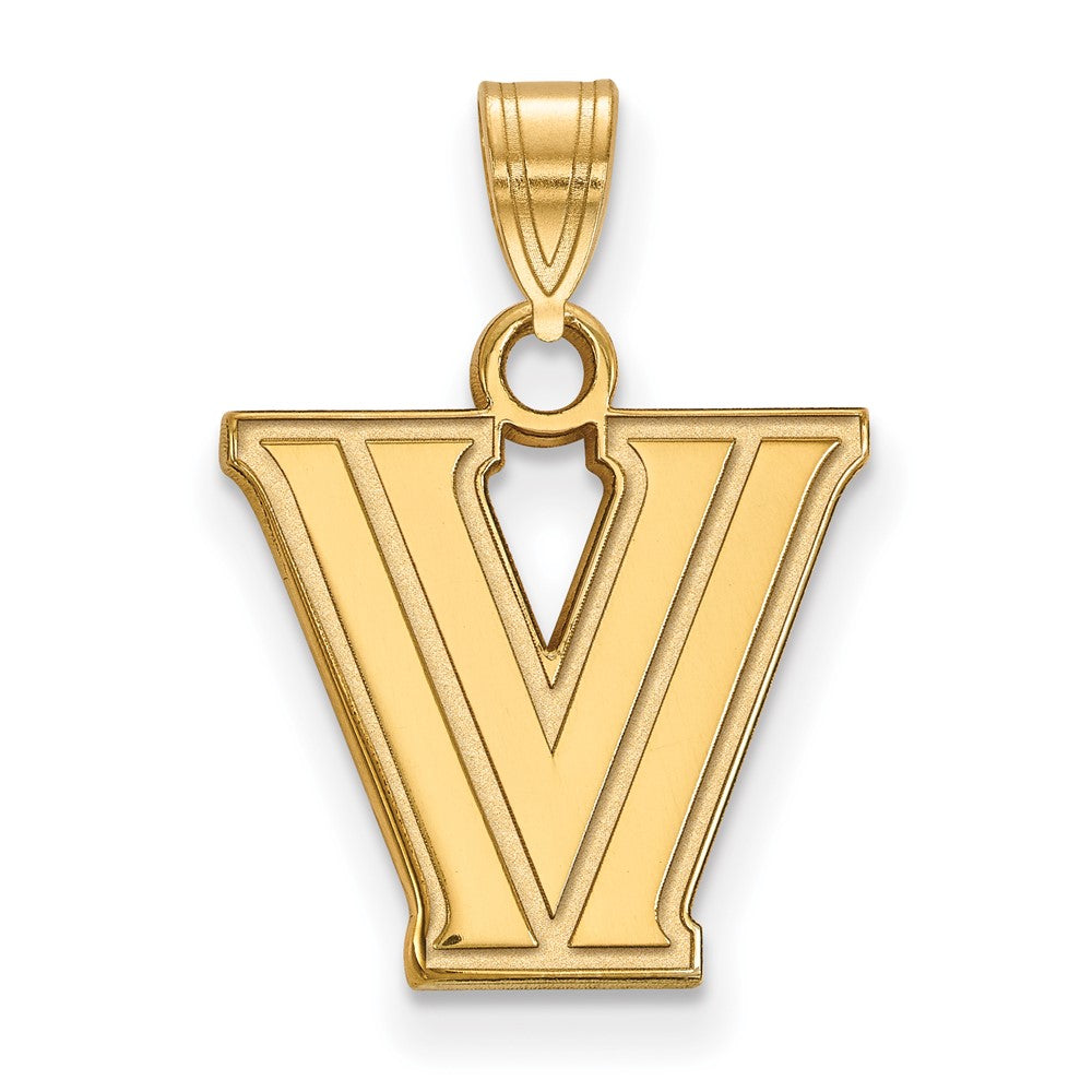 10K Yellow Gold Logoart Villanova University Letter V Small Pendant