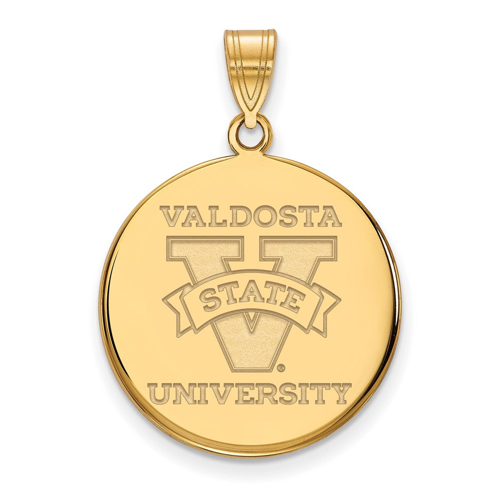 10K Yellow Gold Logoart Valdosta State University Large Disc Pendant