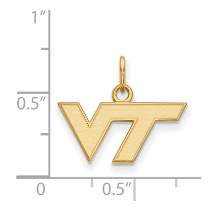 10K Yellow Gold Logoart Virginia Tech V T Extra Small Pendant