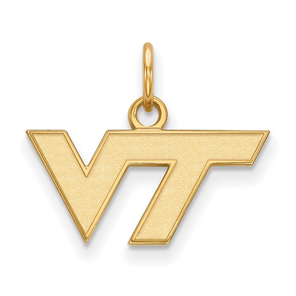 10K Yellow Gold Logoart Virginia Tech V T Extra Small Pendant