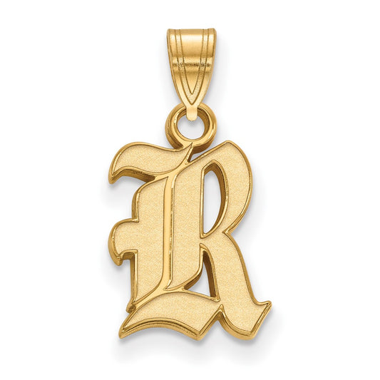 10K Yellow Gold Logoart Rice University Letter R Small Pendant