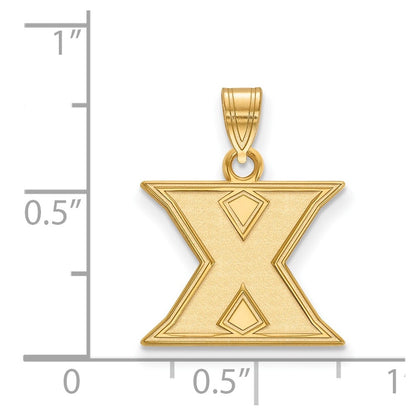10K Yellow Gold Logoart Xavier University Letter X Small Pendant