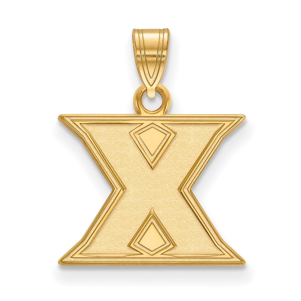 Gold Plated Sterling Silver Logoart Xavier University Letter X Small Pendant