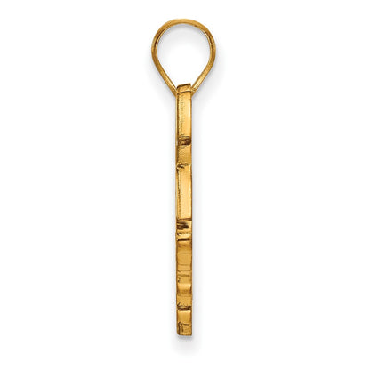 14K Yellow Gold Logoart Arkansas State University Wolf Large Pendant