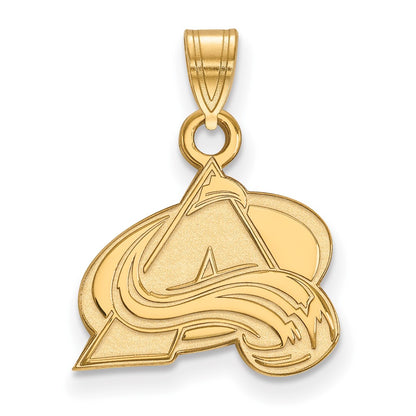 10K Yellow Gold Nhl Logoart Colorado Avalanche Letter A Small Pendant