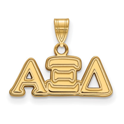 Gold Plated Sterling Silver Logoart Alpha Xi Delta Sorority Greek Letters Small Pendant
