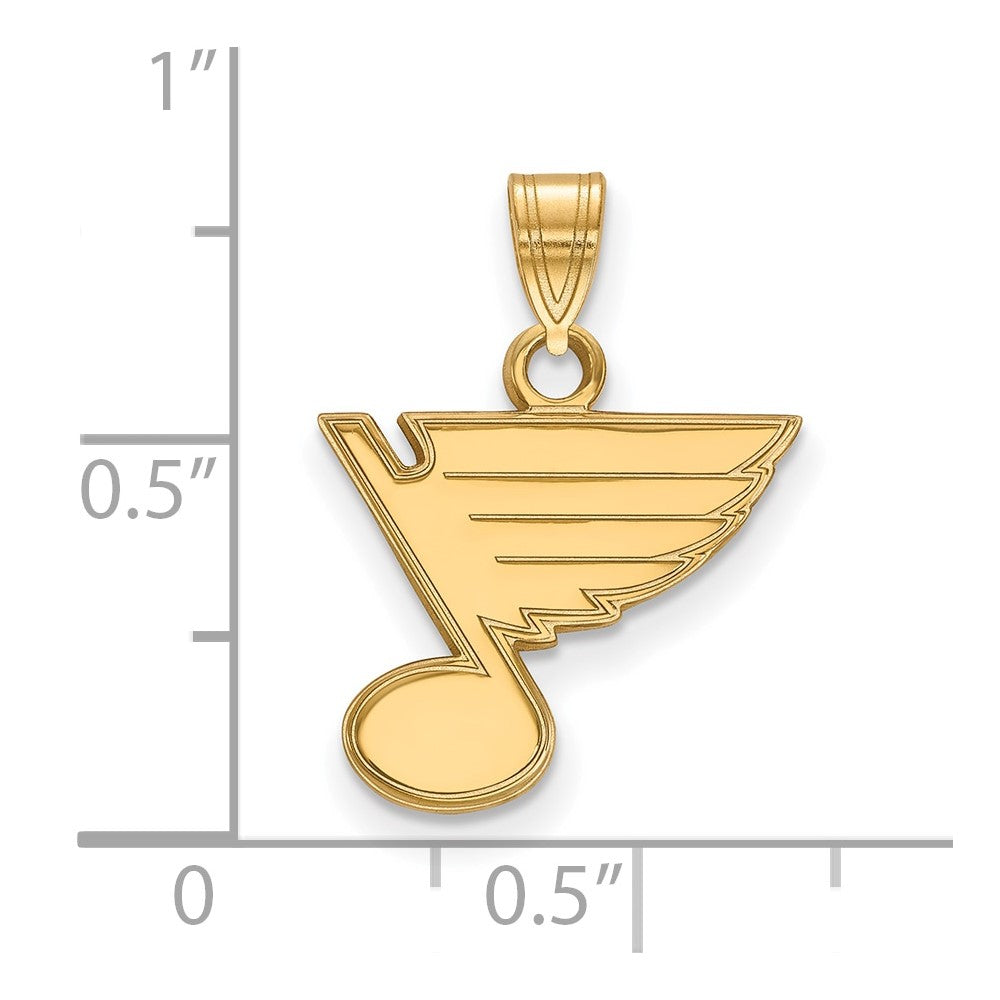 14K Yellow Gold Nhl Logoart St. Louis Blues Small Pendant