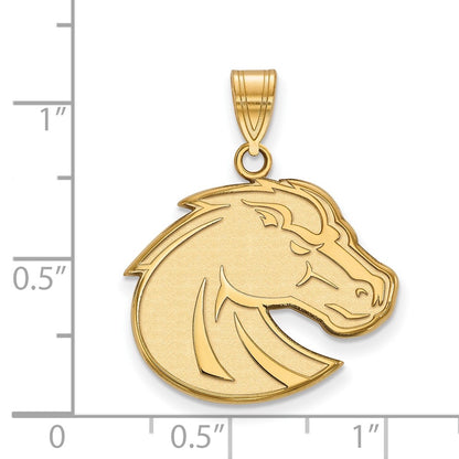 10K Yellow Gold Logoart Boise State University Bronco Large Pendant