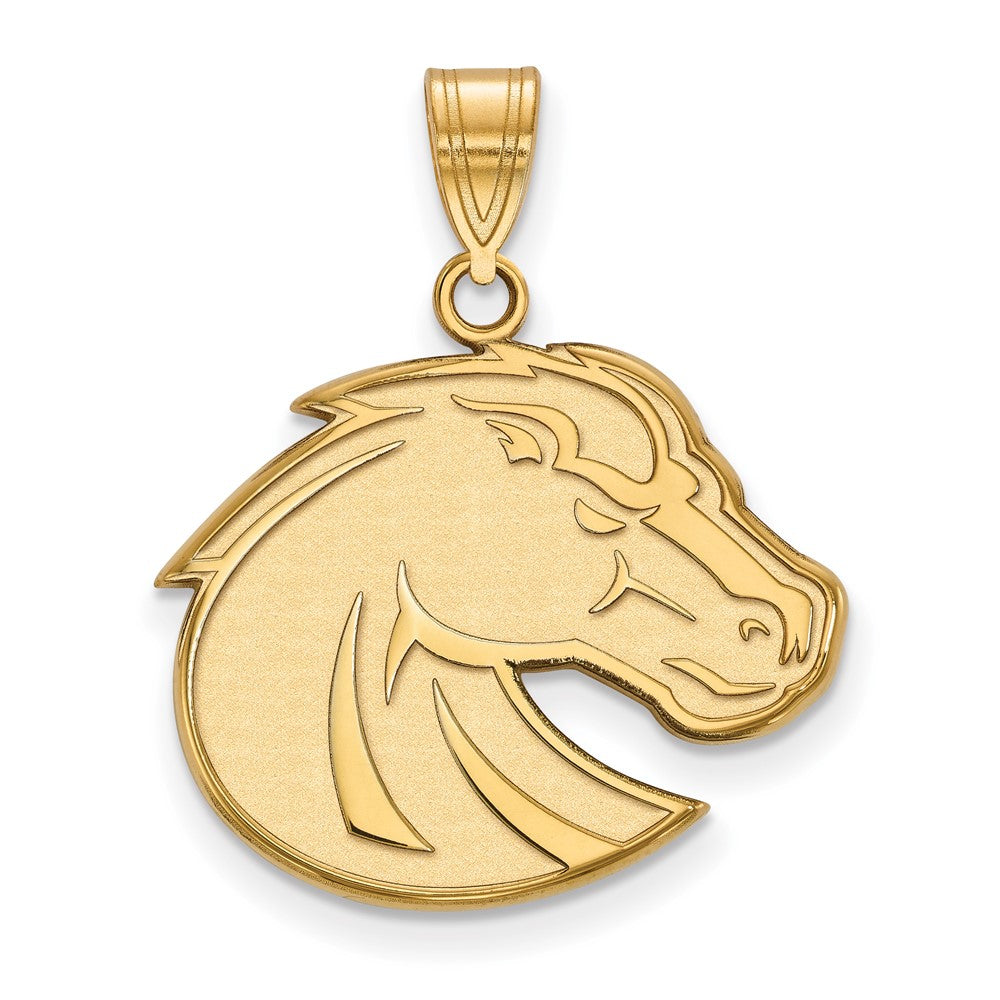 10K Yellow Gold Logoart Boise State University Bronco Large Pendant