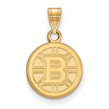 14K Yellow Gold Nhl Logoart Boston Bruins Small Pendant