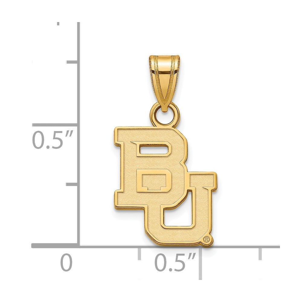 14K Yellow Gold Logoart Baylor University Bears Small Pendant