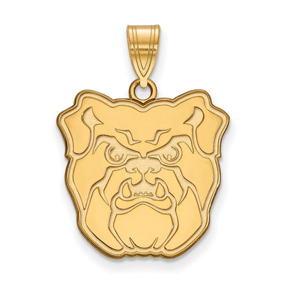 Gold Plated Sterling Silver Logoart Butler University Bulldog Large Pendant