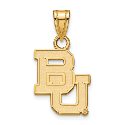 Gold Plated Sterling Silver Logoart Baylor University Bears Small Pendant