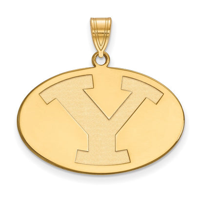 10K Yellow Gold Logoart Brigham Young University Letter Y Large Pendant