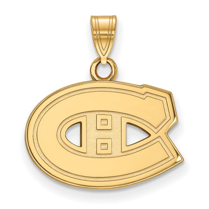 14K Yellow Gold Nhl Logoart Montreal Canadiens Small Pendant
