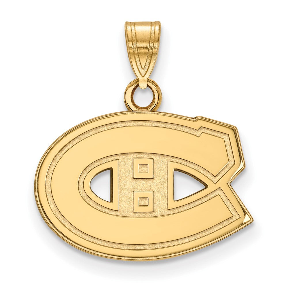 10K Yellow Gold Nhl Logoart Montreal Canadiens Small Pendant