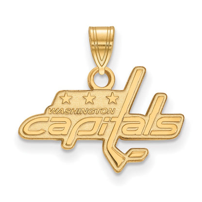 14K Yellow Gold Nhl Logoart Washington Capitals Small Pendant