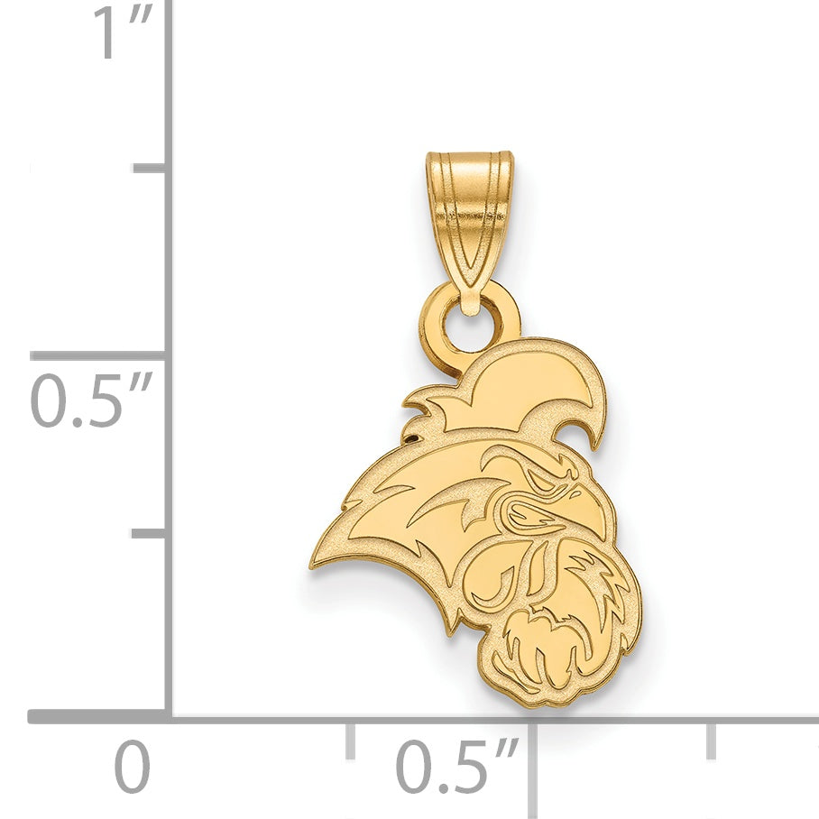 Gold Plated Sterling Silver Logoart Coastal Carolina University Chanticleer Small Pendant