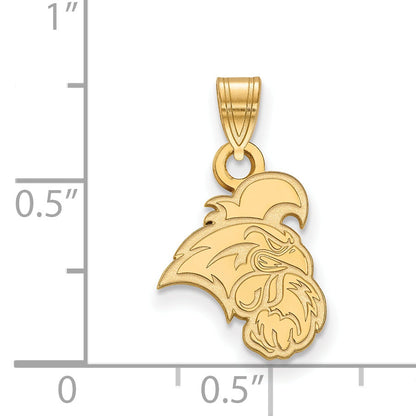 Gold Plated Sterling Silver Logoart Coastal Carolina University Chanticleer Small Pendant
