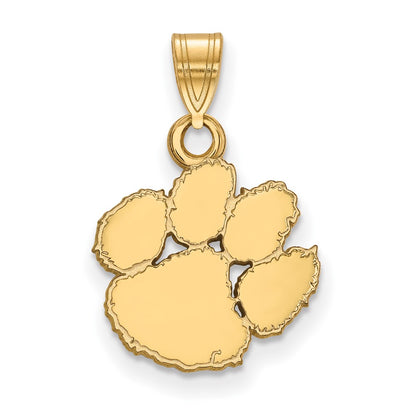 10K Yellow Gold Logoart Clemson University Tiger Paw Small Pendant