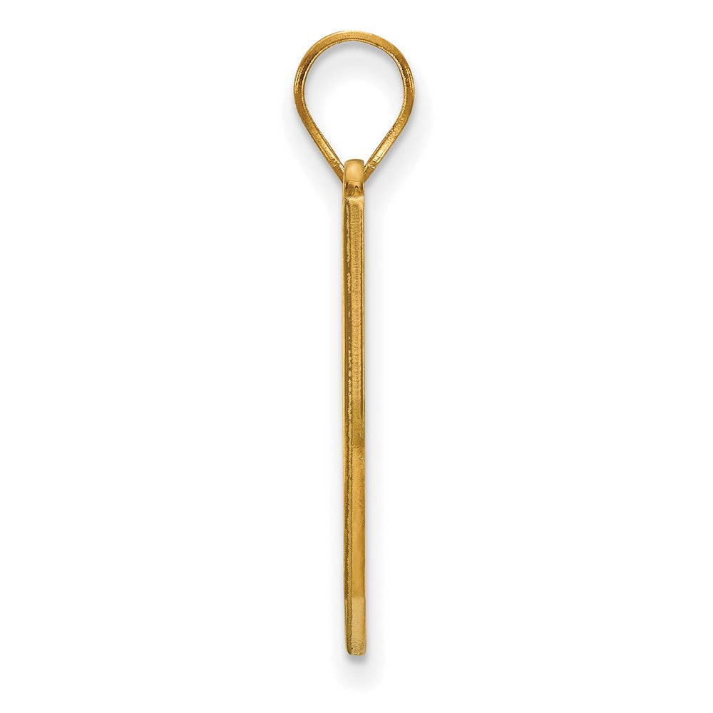 10K Yellow Gold Logoart East Tennessee State University Letter E Shield Large Pendant