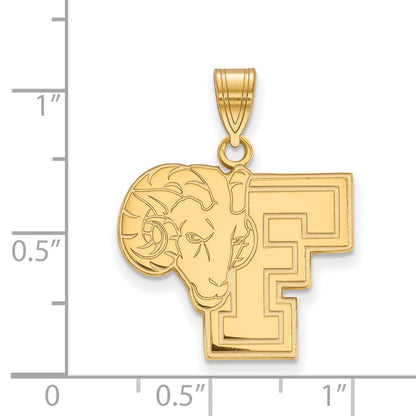 10K Yellow Gold Logoart Fordham University Ram Large Pendant