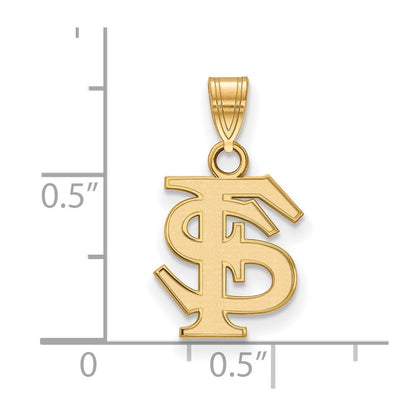 10K Yellow Gold Logoart Florida State University F S Small Pendant