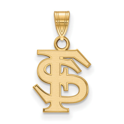 Gold Plated Sterling Silver Logoart Florida State University F S Small Pendant