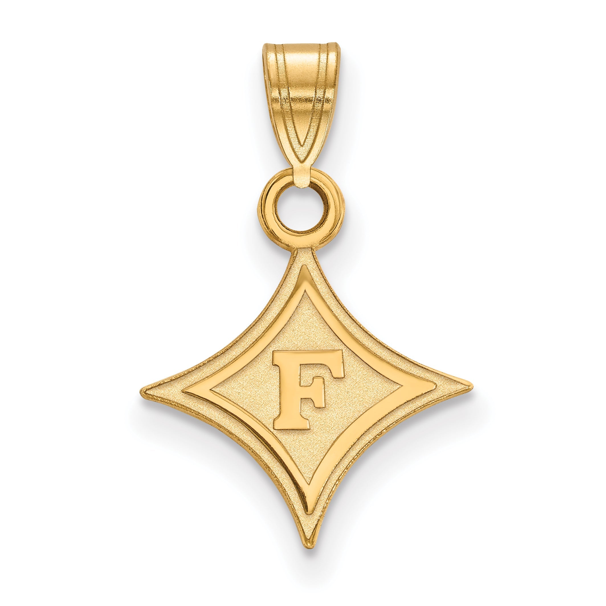 Gold Plated Sterling Silver Logoart Furman University Small Pendant