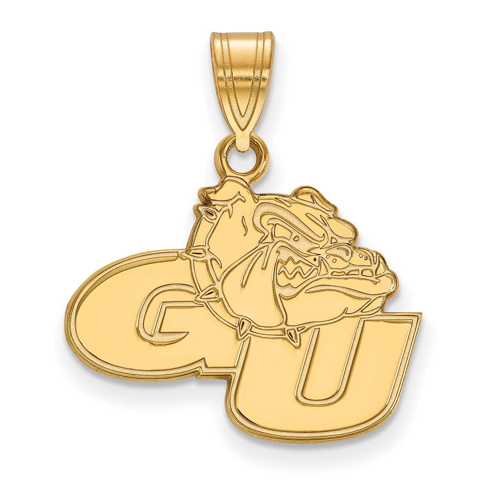 14K Yellow Gold Logoart Gonzaga University G U Bulldog Medium Pendant