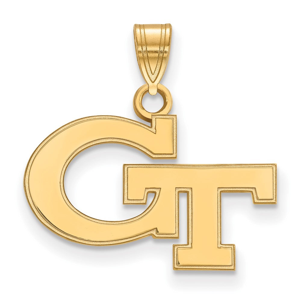 14K Yellow Gold Logoart Georgia Institute Of Technology G T Small Pendant
