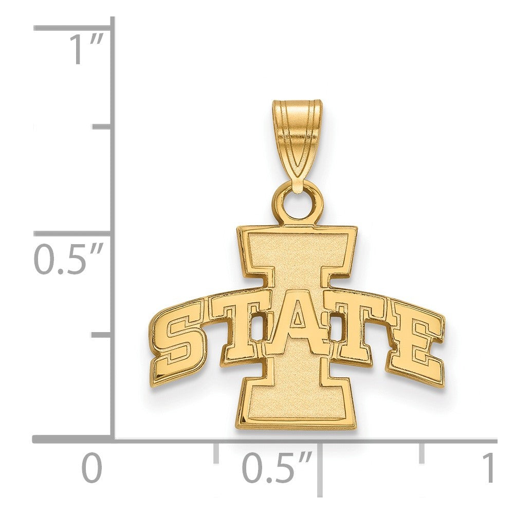 14K Yellow Gold Logoart Iowa State University Small Pendant