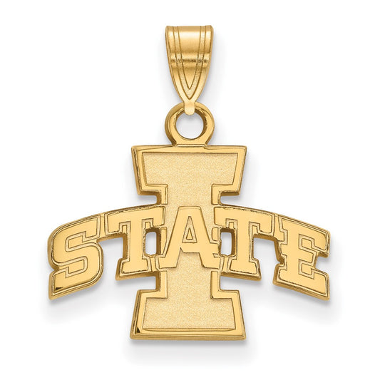 14K Yellow Gold Logoart Iowa State University Small Pendant