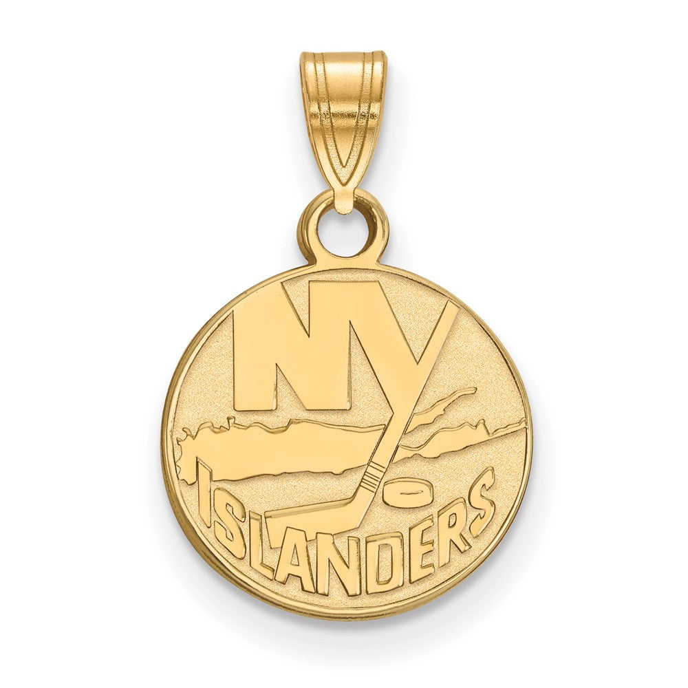 10K Yellow Gold Nhl Logoart New York Islanders Small Pendant