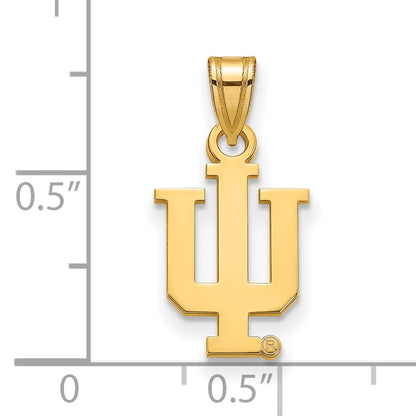 Gold Plated Sterling Silver Logoart Indiana University I U Small Pendant