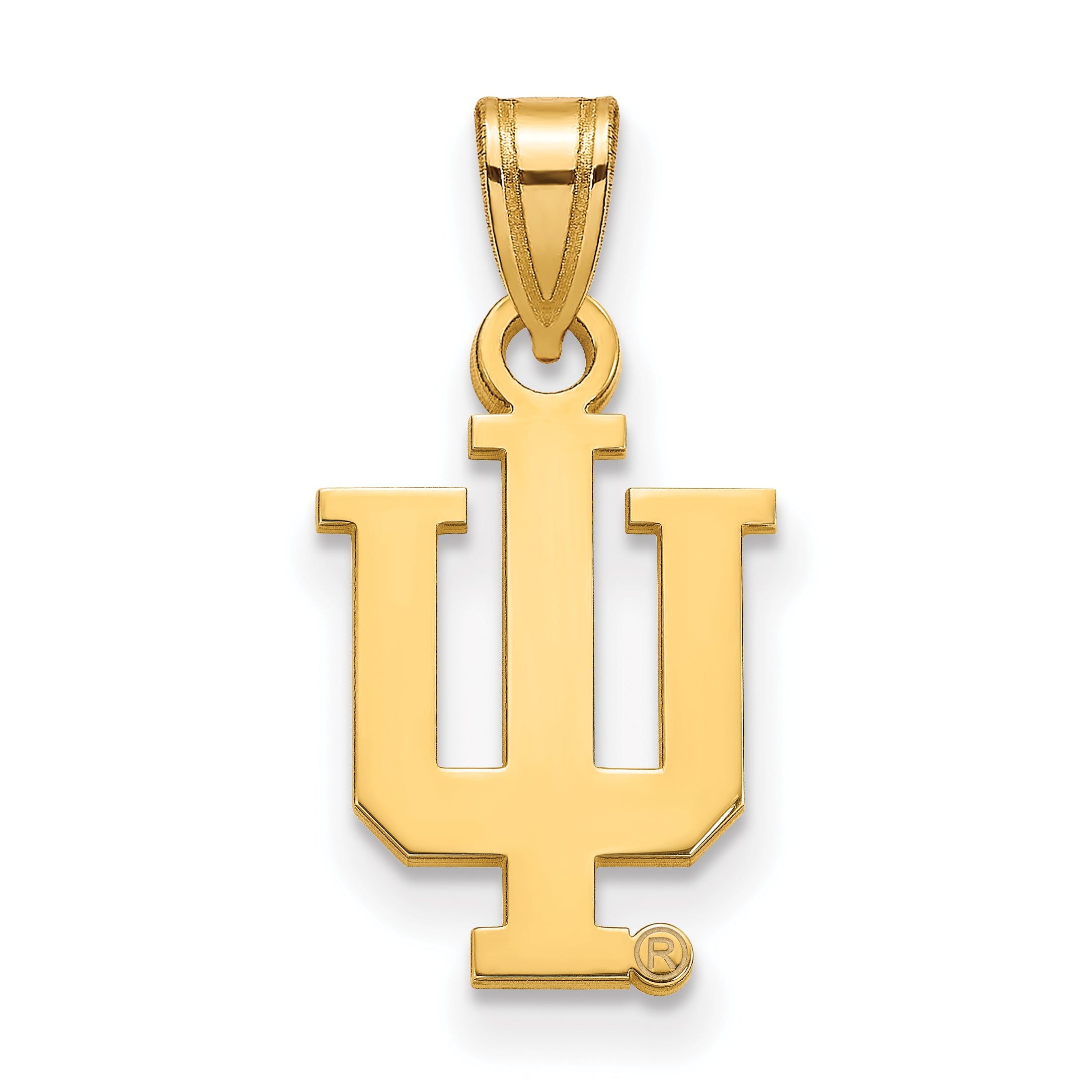 Gold Plated Sterling Silver Logoart Indiana University I U Small Pendant
