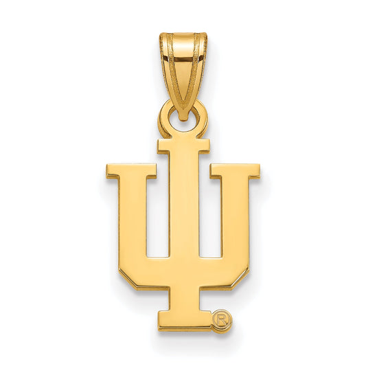 Gold Plated Sterling Silver Logoart Indiana University I U Small Pendant