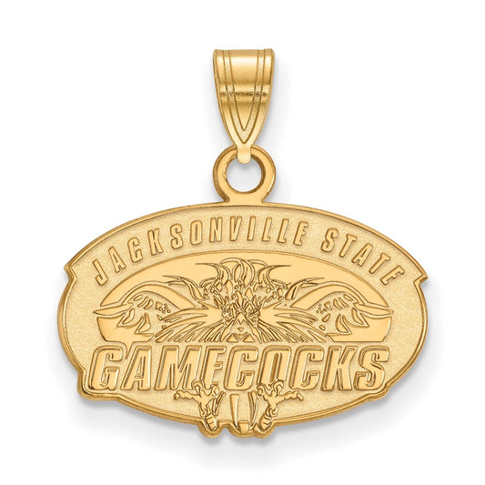 14K Yellow Gold Logoart Jacksonville State University Small Pendant