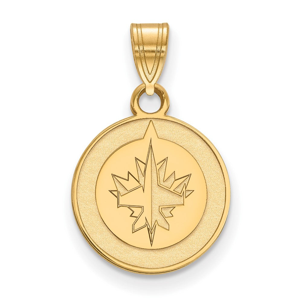14K Yellow Gold Nhl Logoart Winnipeg Jets Small Pendant