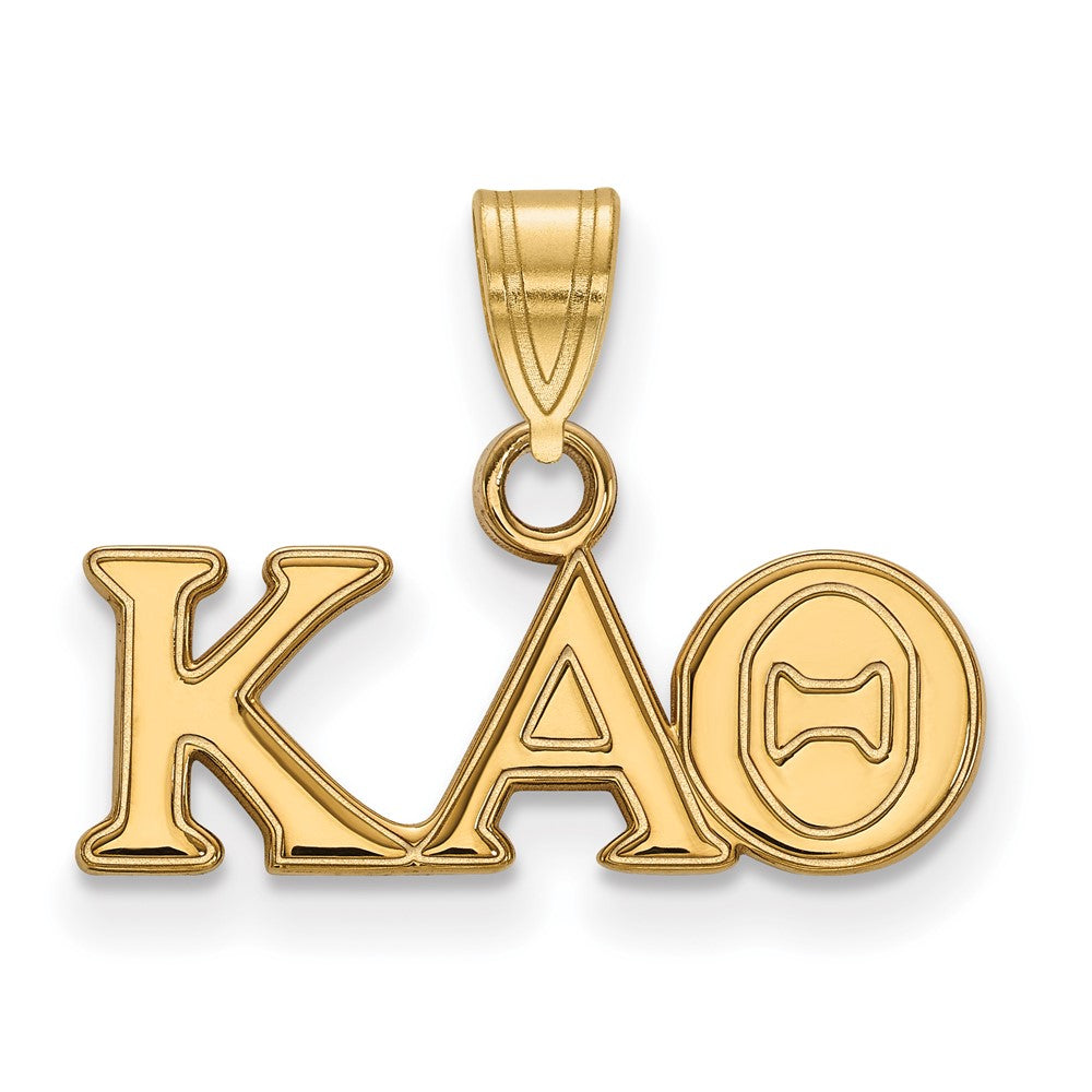 Gold Plated Sterling Silver Logoart Kappa Alpha Theta Sorority Greek Letters Small Pendant