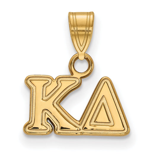 Gold Plated Sterling Silver Logoart Kappa Delta Sorority Greek Letters Small Pendant