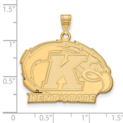 14K Yellow Gold Logoart Kent State University Large Pendant